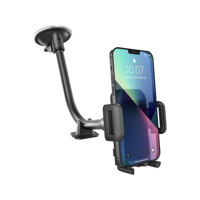 Phone Holder for car, Universal windscreen, Adjustable, (Black)