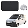 Front Windscreen Sun Shade for Toyota Hiace Van 2019 - Current (Crew) - XL 160 x 100 cm - Black