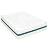 Ufurniture 32CM Double Mattress 7 Zone Euro Top Pocket Springs Memory Foam Medium Firm Bed Mattresses, White & Green