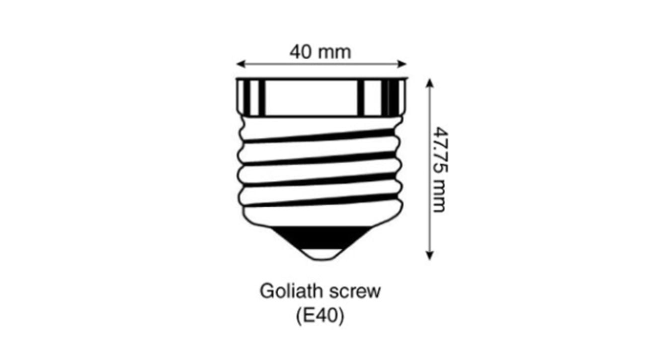A diagram of a giant Edison screw globe