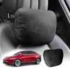 Black Headrest Pillow for Tesla Model Y Juniper 2025-Onwards Car Seat Neck Support Cushion Accessories