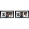 2PK Frankie & Me Wooden Collage 5x7'' Triple Picture Frame Home Decor Black