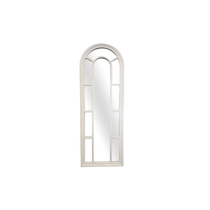 Elegant Collections Matt White Hamptons Arch Mirror Medium