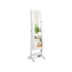 Costway Mirror Jewellery Cabinet Wooden Jewelry Organiser