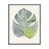 Artey | Green Papyrus III - Framed Canvas - Black Frame - 40 x 50cm