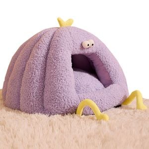 TODO Pet Nesting Bed 60cm x 45cm Dog Cat Sleeping Bed - Purple