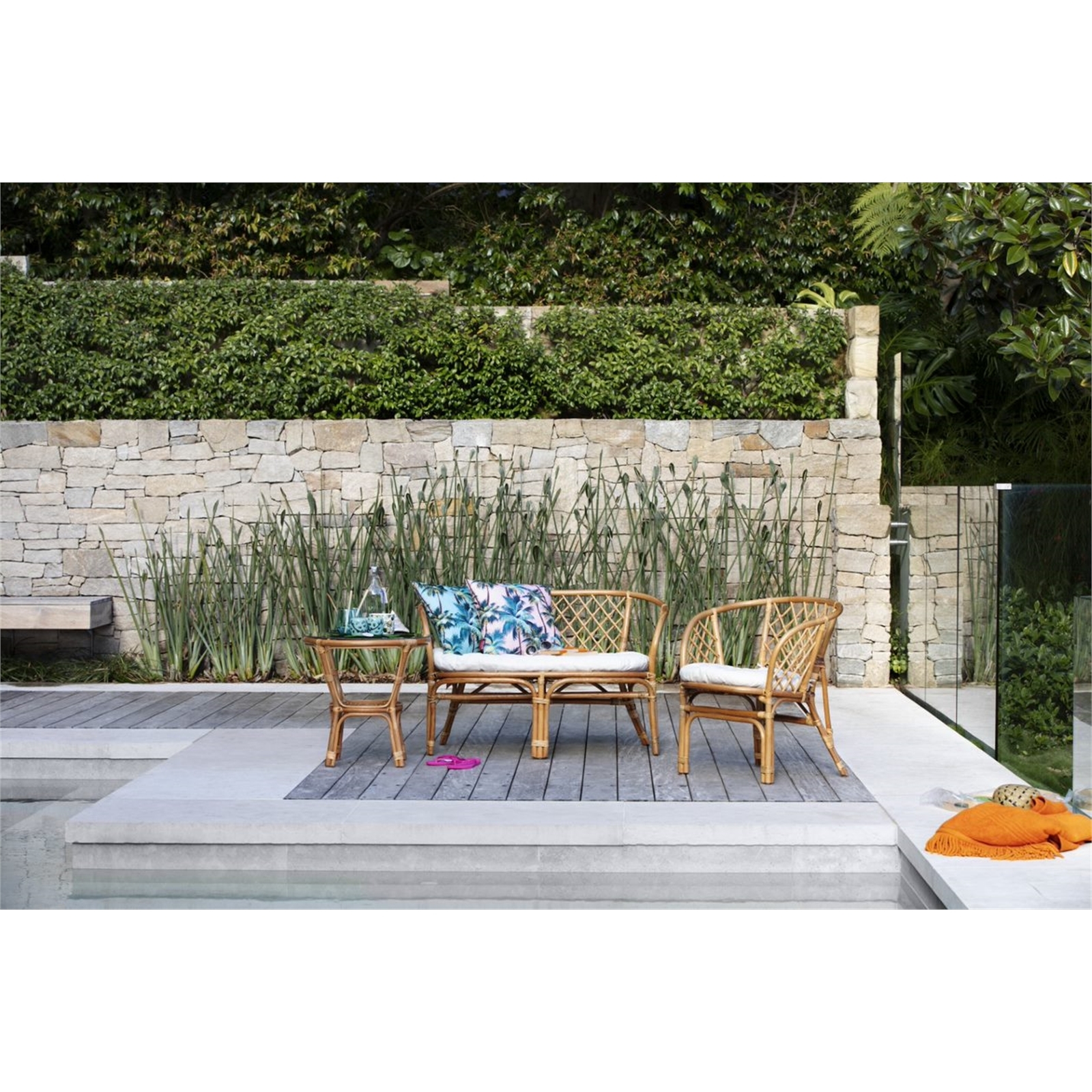 Home Bazar Bali Rattan 2 Seater Lounge Bunnings Australia