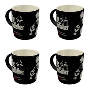 4x Nostalgic-art Ceramic Mug The Godfather Strictly Business Design 330ml Black