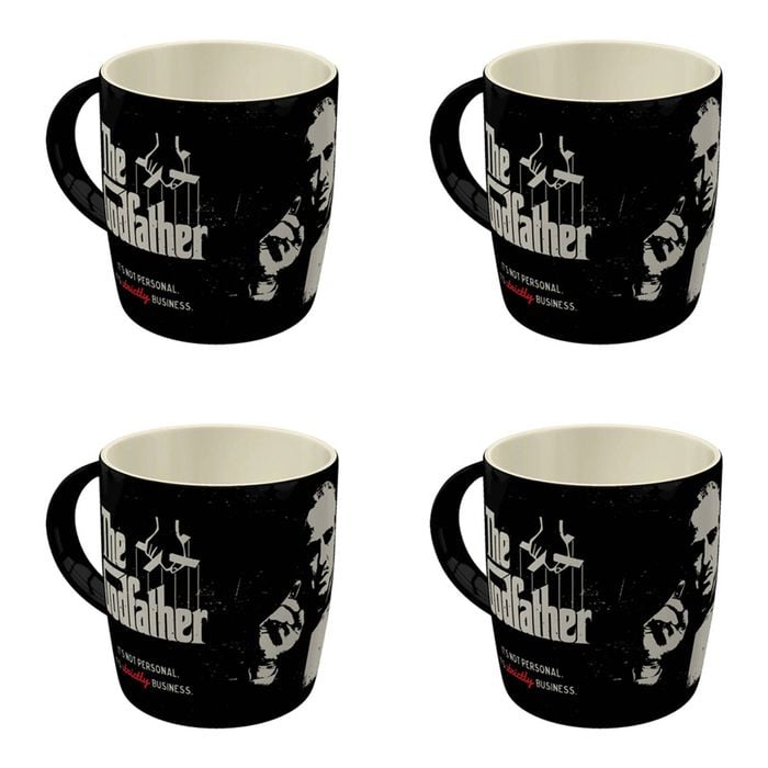 4x Nostalgic-art Ceramic Mug The Godfather Strictly Business Design 330ml Black