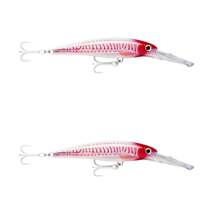 2x Rapala 16cm X Rap Magnum 30 Deep Diving Trolling Lures - HD Red Head UV