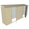 Build-a-Shed 0.8 x 4.5 x 2m Skillion Dual Single Hinged Side Doors Shed - Cream