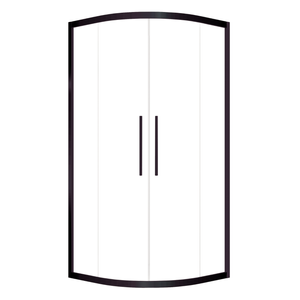 Stein 1000 x 2000mm Black Georgia Curved Shower - Door Only