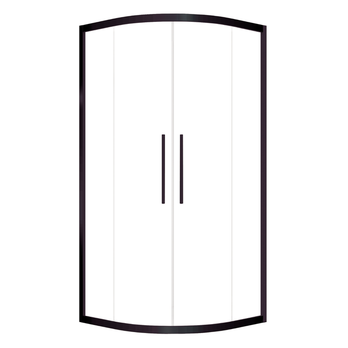Stein 1000 x 2000mm Black Georgia Curved Shower - Door Only