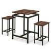 Costway Compact Dining Table Set w/Floating Tabletop & 2 Chair