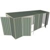 Build-a-Shed 1.5 x 5.2 x 2m Double and Single Hinged Side Door Skillion Shed - Green