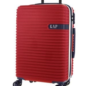 GAP Hard-Shell Suitcase 4 Wheel Hidden Pocket Cabin Luggage 56cm Red