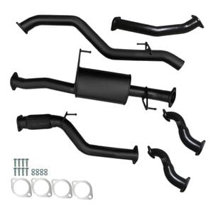 Ignite Exhausts Turbo Back for Holden RC Colorado 3L 3" No Cat With Muffler Black Aluminised Steel