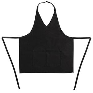 Whites Chefs V Neck Service Apron Smart Polycotton Front Pocket Black 840x700mm Hospitality Uniform