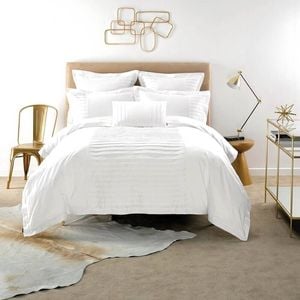 Linen House 500tc Lawson White Quilt Cover Set - Queen Size