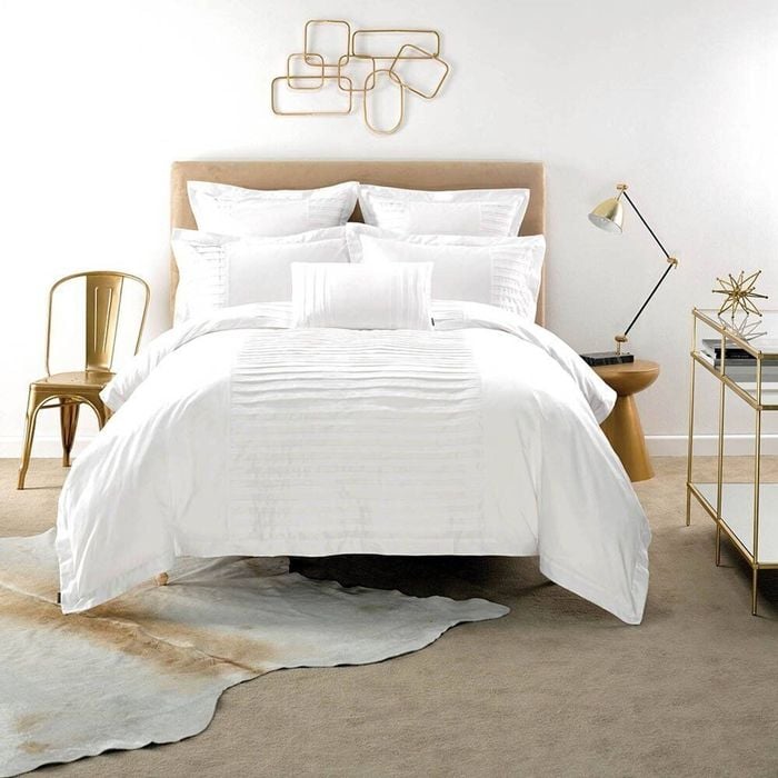 Linen House 500tc Lawson White Quilt Cover Set - Queen Size