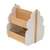 Costway 2-tier Kids Wood Bookcase Mobile Toy Storage Organiser