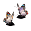 G&g Spotted Butterfly Tiffany Table Lamp - Blue