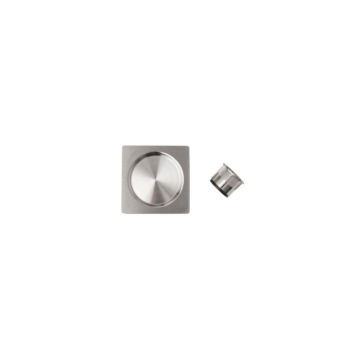 Delf Trade Satin Stainless Square Passage Cavity Sliding Door Set