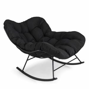 Costway Patio Rocking Chair Black
