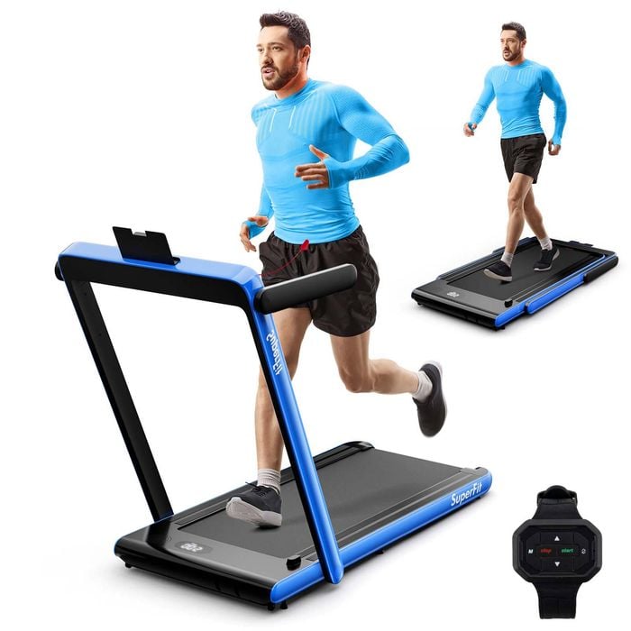 Costway 3hp Walking Running Machine Electric Treadmill Blue
