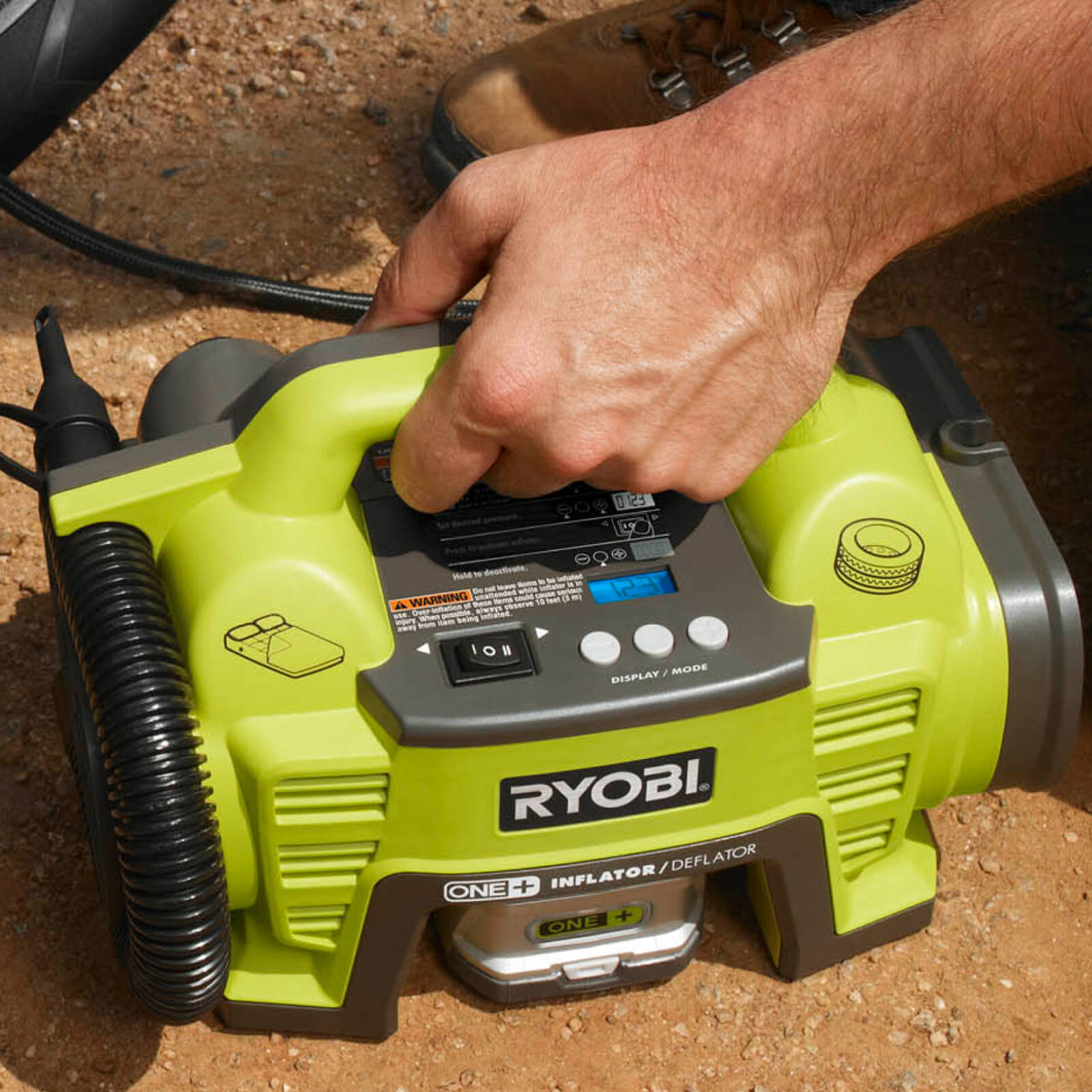 Ryobi one+ 18v cordless air inflator and deflator sale