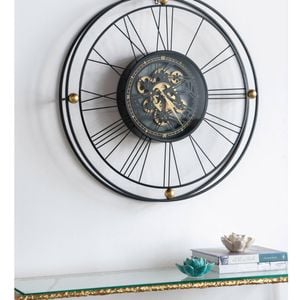 Compass Wall Clock With Moving 3d Mechanism