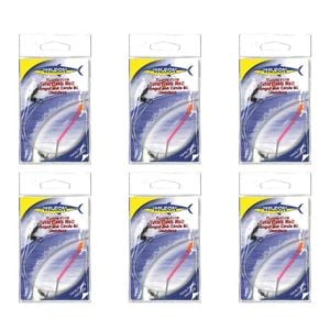 6x Wilson Tangle Free Whiting Rig Stainless Steel Longshank Hook - Size 6