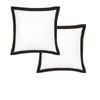 Accessorize Pair of White/Black Tailored Hotel Deluxe Cotton European Pillowcases