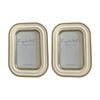 2PK SS Collective Cream With Gold Beaded Textured Outline Photo Frame 5x7