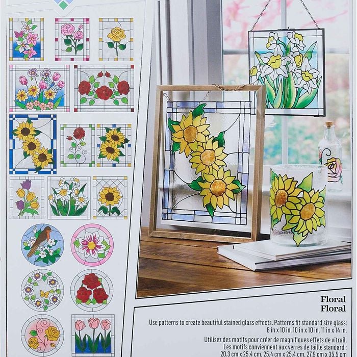 Plaid Gallery Glass Pattern Floral Pack - 20 Pack