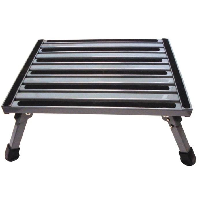 Aluminium Folding Caravan Step Large & Portable with Non Slip Surface