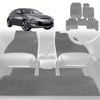 6D Diamond Car Floor Mats for Hyundai Veloster 2011-2018-Full Set-Grey-Outback GT