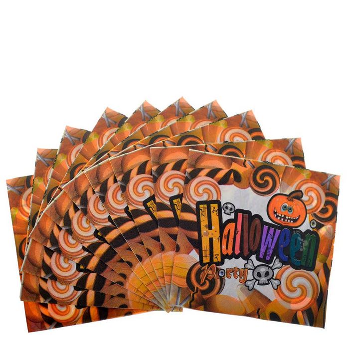 Halloween Party Orange Food Napkins - 10 Pack