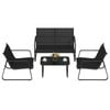 Advwin Patio Dining Chairs And Loveseat Set 4pcs