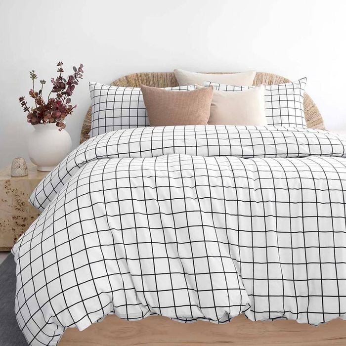Bambury Grid Flannelette Quilt Cover Set