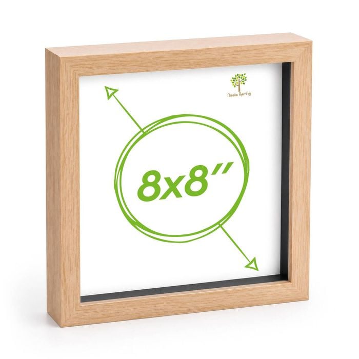 Nicola Spring Acrylic 3D Box Photo Frame - 8" x 8"