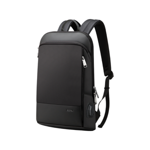 BOPAI Luxury Style waterproof Leather & Microfiber Backpack with USB Charging 15.6"