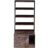 VEVOR Cat Litter Box Dark Brown Enclosure Wooden Furniture Hidden with 4 Shelves