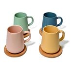 Coffee Culture 320ml Coffee and Tea Mug with Coasters - Set of 4