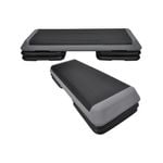 Black Grey 110cm*40cm Cardio Exercise Stepper - 4 Risers