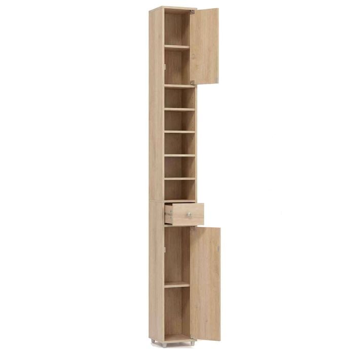 Costway Slim 1.8m Cabinet Kitchen Sideboard Drawer 5 Adjustable Shelf