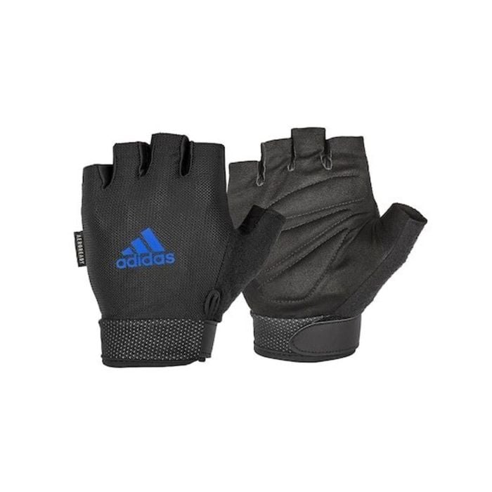 Adidas Gloves Weight/Gym/Sports Small Half Finger BLK/BLU