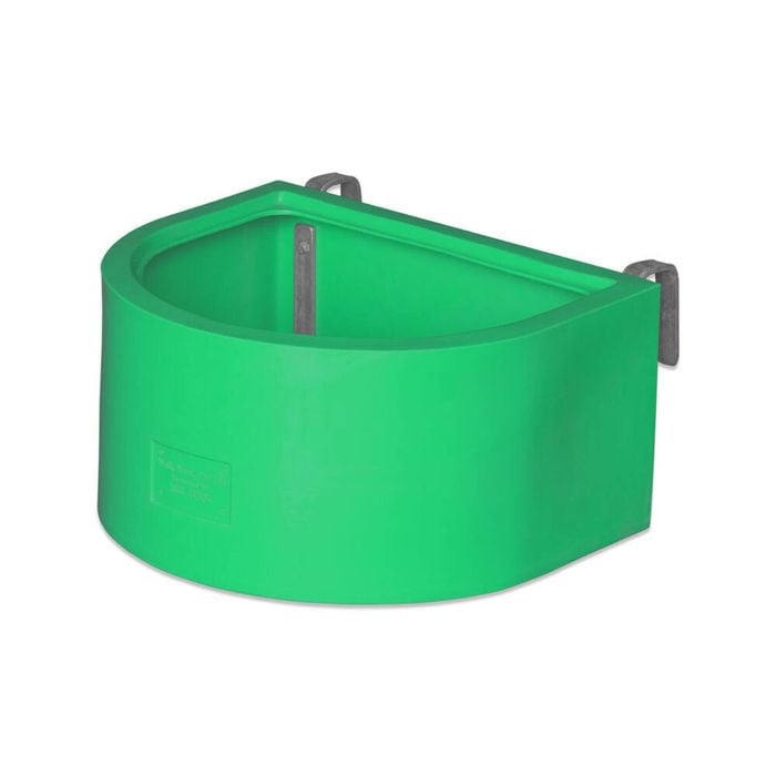 AgBoss D Shape Horse Sables and Paddock Fence Feeder 45L Green