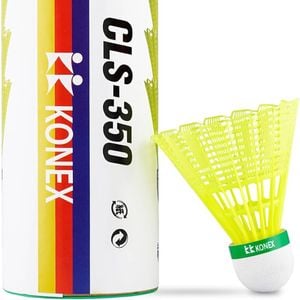 Konex Nylon Shuttlecock | Stable Flight & Fast Recovery (Yellow, Pack of 6)