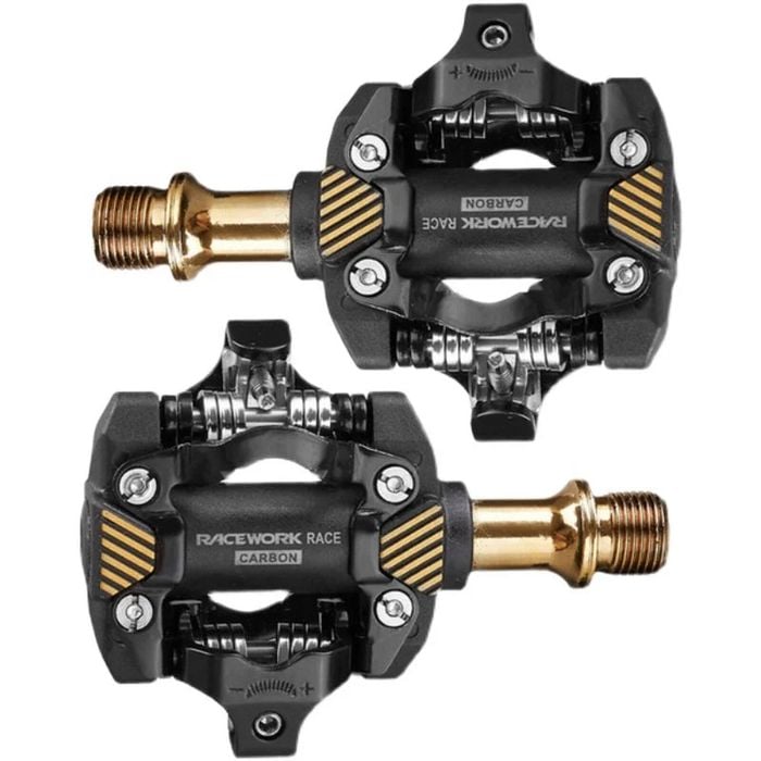 NNEOBA Self-Locking SPD Mountain Bike Pedals Carbon Gold